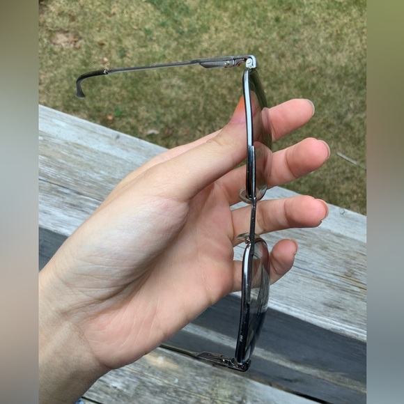 Vintage Retro LUXOTICCA 1041 Silver Pilot Metal Sunglasses Eyeglasses Frames - Picture 10 of 16